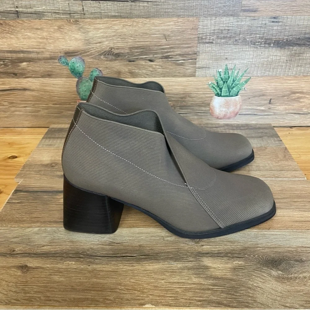 Vintage Pazzo square heel slip on ankle boots tan - Picture 4 of 11